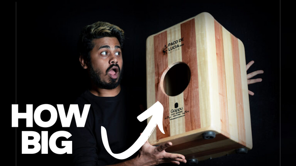 How big is the sound hole in a cajon?