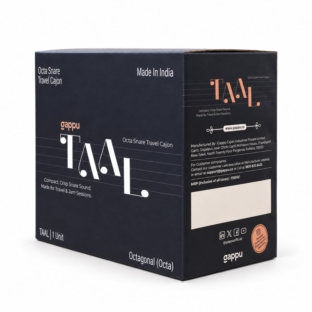 Taal Octa Snare | Gappu – 8-Sided Portable Cajon with Dual Tones
